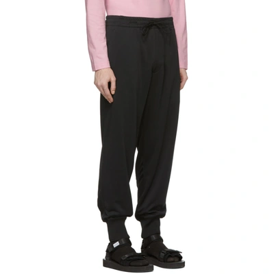 Shop Y-3 Black 3-stripe Cuff Track Pants