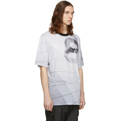 Shop Y-3 White Aop Football T-shirt