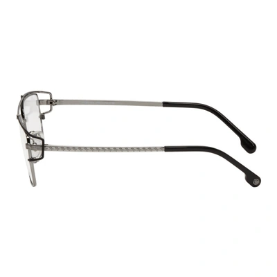 Shop Versace Gunmetal Greek Wire Glasses In 1256 Gunmet