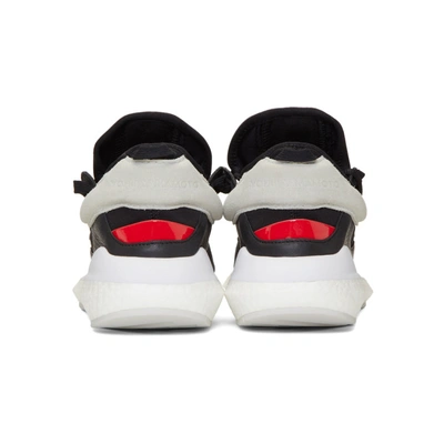 Shop Y-3 Black Kusari Ii Sneakers In Blkredwht