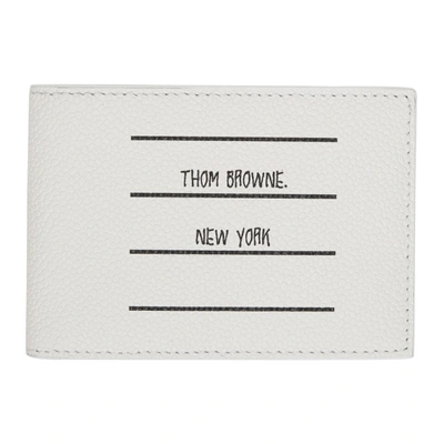 Shop Thom Browne White Paper Label Money Clip Wallet In 001 Black