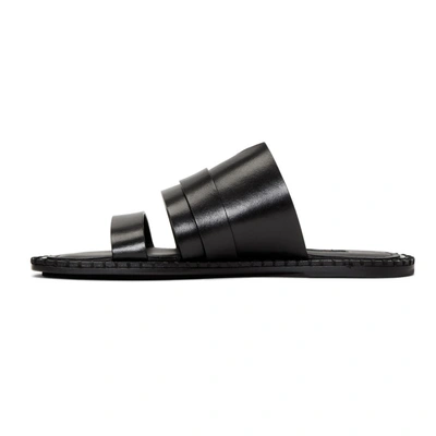 Shop Ann Demeulemeester Black Leather Sandals In Nero