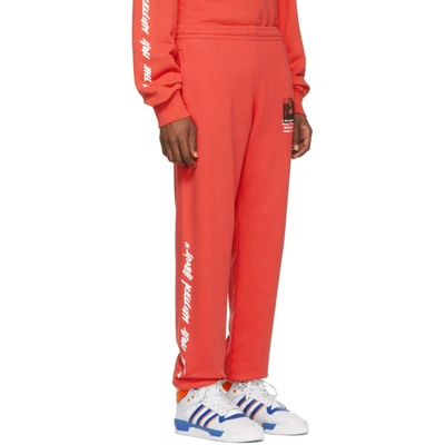 Shop Off-white Red Monalisa Slim Lounge Pants In 2010red