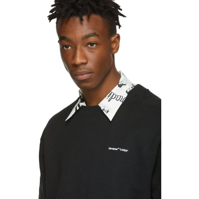 Shop Off-white Black Logo Sweatshirt