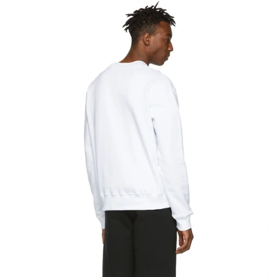 Shop Off-white White Logo Sweatshirt In 0110 Whtblk
