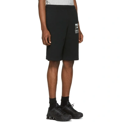 Shop Off-white Black Monalisa Sweat Shorts In 1020 Blkred