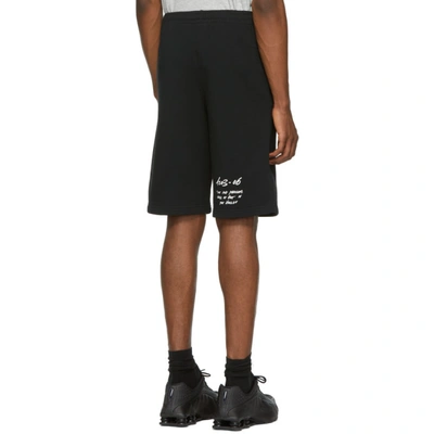 Shop Off-white Black Monalisa Sweat Shorts In 1020 Blkred