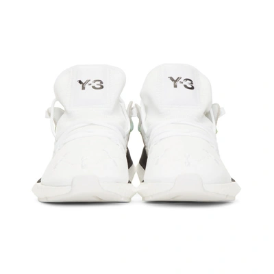 Shop Y-3 White Kusari Ii Sneakers In Whtchablk