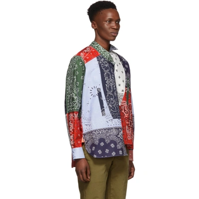 Shop Loewe Multicolor Asymmetric Bandana Patchwork Shirt In 9990 Multi