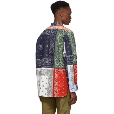 Shop Loewe Multicolor Asymmetric Bandana Patchwork Shirt In 9990 Multi