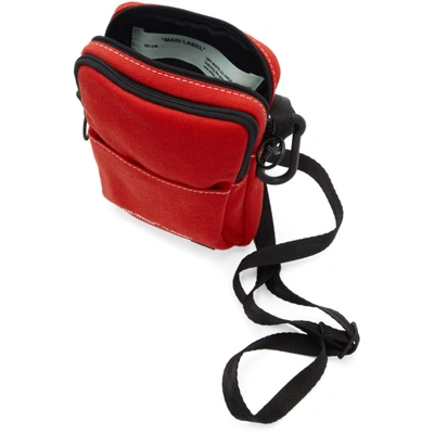 Shop Off-white Red Denim Hip Bag In 2001 Red