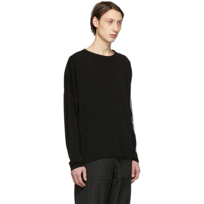 Shop Givenchy Black Wool Webbing 4g Sweater In 001 Black