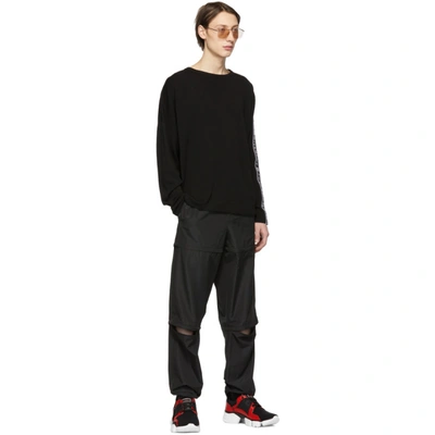 Shop Givenchy Black Wool Webbing 4g Sweater In 001 Black