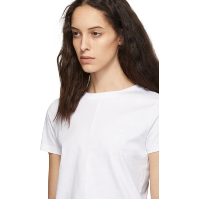 Shop Loewe White Asymmetric Anagram T-shirt