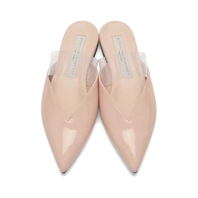 Shop Stella Mccartney Pink And Transparent Strap Slippers