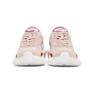Shop Valentino Pink  Garavani Bounce Sneakers