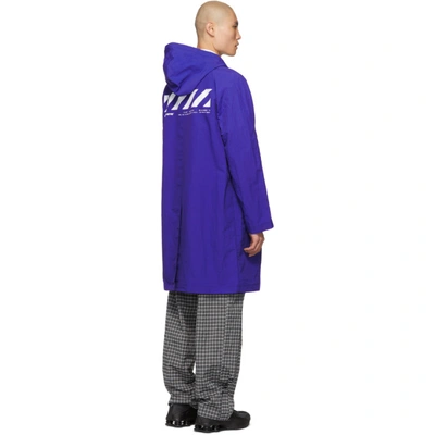 Shop Off-white Blue Diag Rain Coat