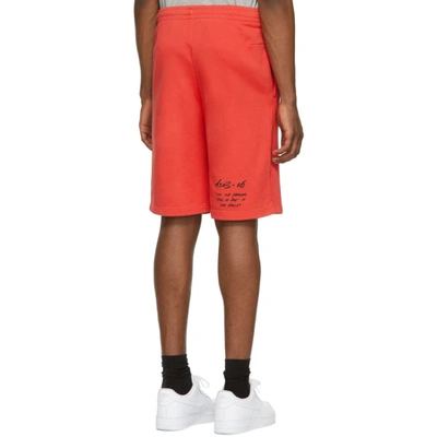 OFF-WHITE 红色徽标运动短裤