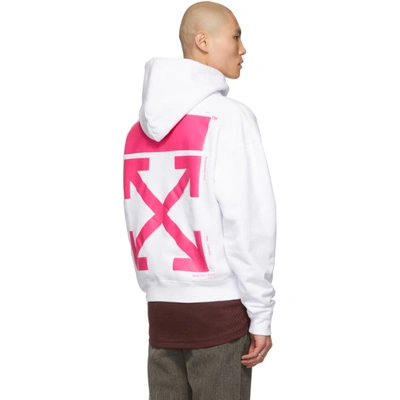 Shop Off-white White Bart Over Hoodie In 0188 Wht/mu