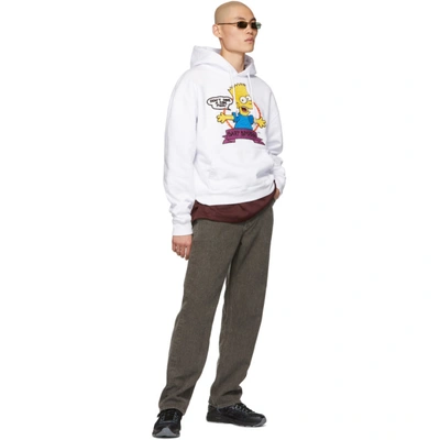 Shop Off-white White Bart Over Hoodie In 0188 Wht/mu