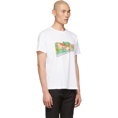 Off-white Simpsons House Printed Cotton-jersey T-shirt In White | ModeSens