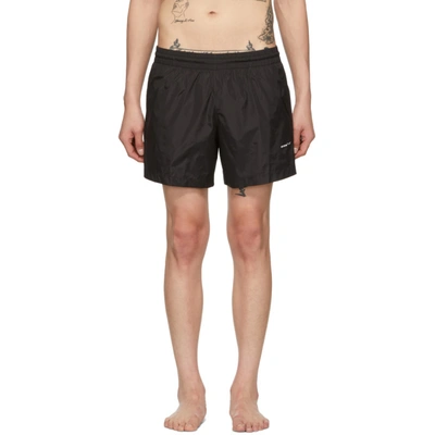OFF-WHITE 黑色徽标泳裤