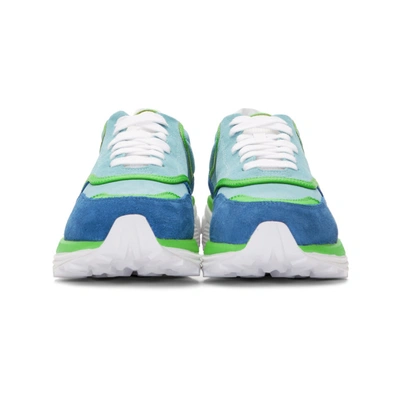 Shop Off-white Blue And Green Jogger Sneakers In 3188 Blu/mu