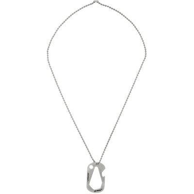 Shop Off-white Silver Lifesaver Necklace In 9100 Silver