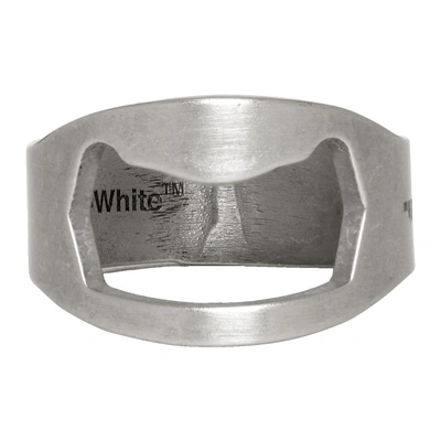 Shop Off-white Silver Utility Ring In 9100 Silver