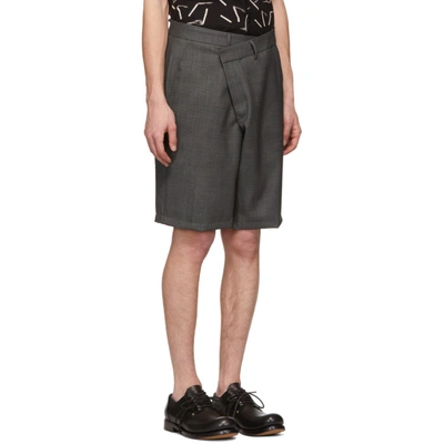 Shop R13 Grey Check Crossover Shorts In Greycheck