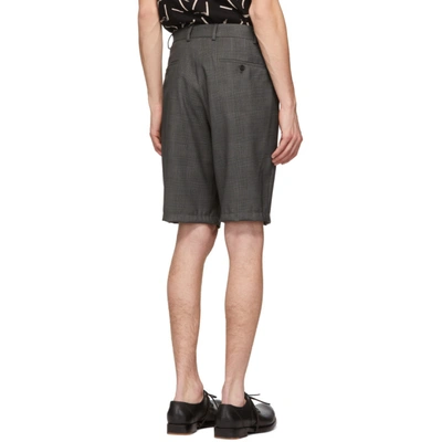 Shop R13 Grey Check Crossover Shorts In Greycheck