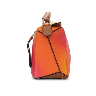 Shop Loewe Orange Spray Puzzle Bag In 9074 Orange