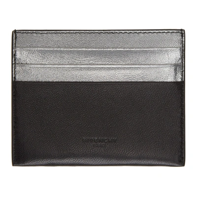 Shop Givenchy Black And Silver 4g Card Holder In 001 Black