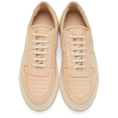 Shop Common Projects Beige Nubuck Bball Low Sneakers In 0600 Nude