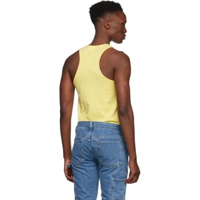 Shop Helmut Lang Yellow Stacked Tank Top In Cit.yellow