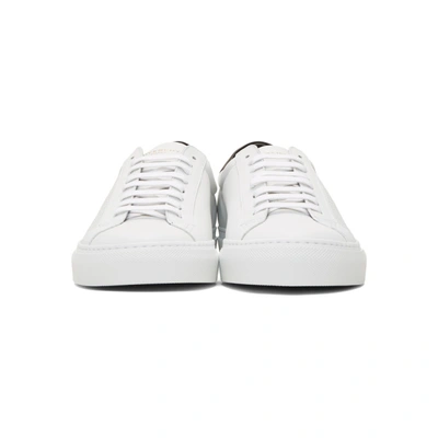 Shop Givenchy White Perforated Urban Knots Sneakers In 116 Wht/blk