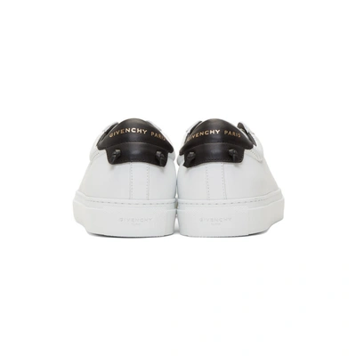 Shop Givenchy White Perforated Urban Knots Sneakers In 116 Wht/blk