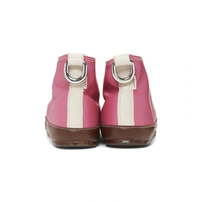 Shop Linder Pink Chapal 1832 Edition Leather High-top Sneakers In Crmpnk