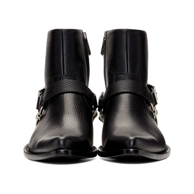 Shop Calvin Klein 205w39nyc Black Tex Harness Boots