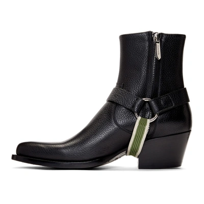 Shop Calvin Klein 205w39nyc Black Tex Harness Boots