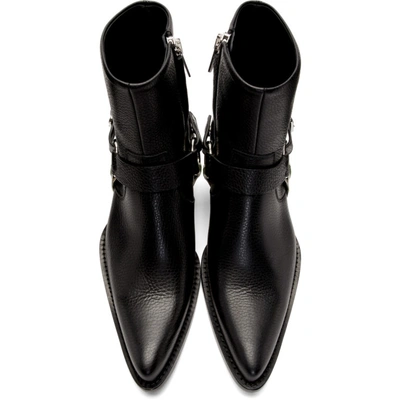 Shop Calvin Klein 205w39nyc Black Tex Harness Boots
