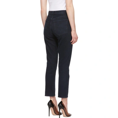 Shop Agolde Blue Riley Hi Rise Straight Crop Jeans