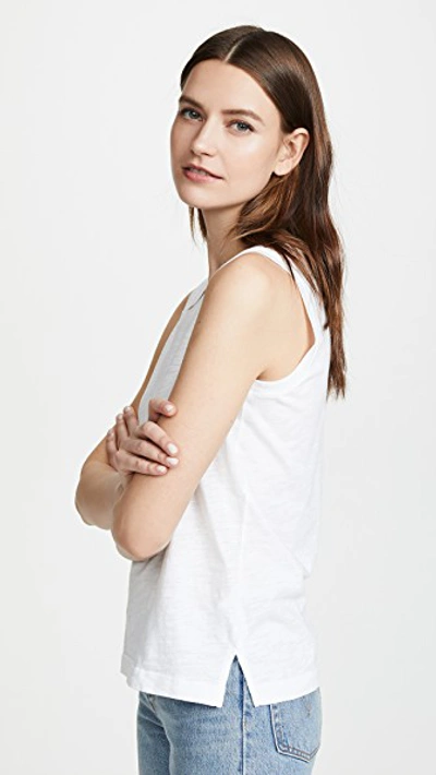 Shop Madewell New Whisper Muscle Tank In Optic White