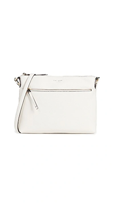 Shop Kate Spade Polly Medium Crossbody Bag In Parchment