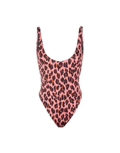 Shop Stella Mccartney One-piece Swimsuits In Coral