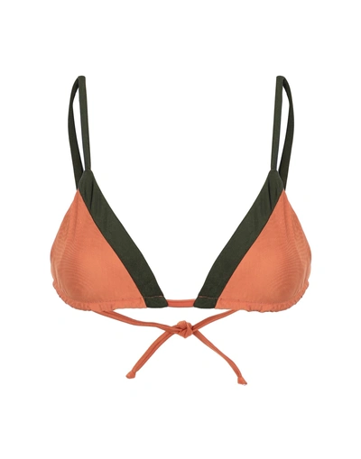 Shop Água De Coco Bikini Tops In Orange