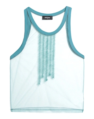 Shop Dsquared2 Tank Top In Azure