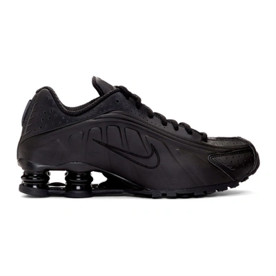 Nike Shox R4 Mesh-trimmed Faux Leather Sneakers In Black | ModeSens