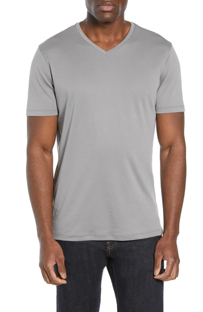 Shop Robert Barakett Georgia Regular Fit V-neck T-shirt In Fossil Grey
