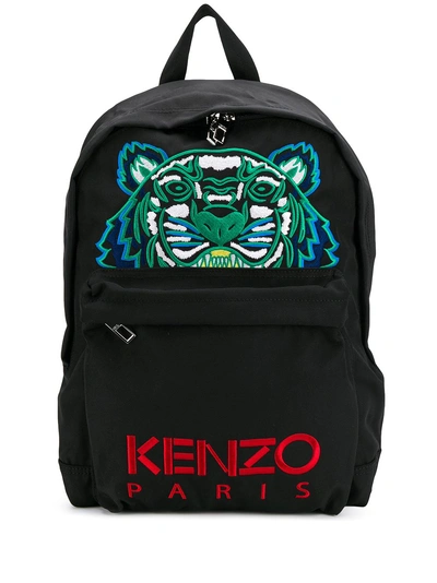 Shop Kenzo Classic Tiger Head Backpack - Black